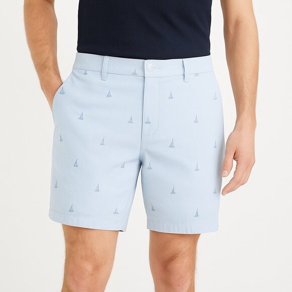 Old Navy Men's Light Blue Sailboat Shorts Size 38 - Picture 1 of 5